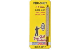 Pro-Shot MP17 Bore Mop 17 Cal Rifle 5-40" Thread Brass Core