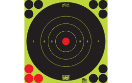 Pro-Shot 8BGREEN6PK SplatterShot  Black/Green Self-Adhesive Paper Impact Enhancement 8" Bullseye 6 Pack Includes Pasters