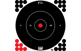 Pro-Shot 12BWHTETG12P SplatterShot  12" Bullseye Hanging Tagboard Black/Red Impact Enhancement White 12 PK