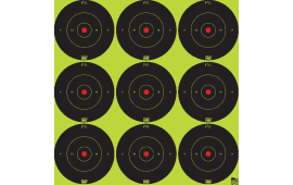 Pro-Shot 2BGREEN108 SplatterShot  Black/Green Self-Adhesive Paper Impact Enhancement 2" Bullseye 108 Targets/12 Sheets