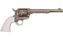 Cimarron PP415LNI Uberti Frontier 45LC 7.5 NKL Laser Engrave Revolver