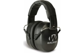 Walker's GWPEXFM3 EXT Range Shooting Muff Polymer 30 dB Over the Head Black Ear Cups with Black Headband & White Logo Adult
