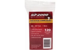 SLIP 2000 60951 Rifle and Handgun Cleaning Patches .38/.357/9mm/10mm 2.5" x 2.5" 120 Per Bag