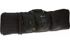 Drago Gear 12-323BL Double Gun Case 43" x 14" x 13" Exterior 600D Polyester Black