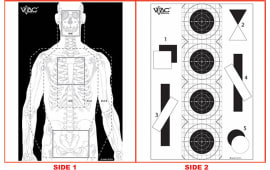 Action Target VTACP100 Sighting Advanced Training Marksmanship/Silhouette Heavy Paper 23" x 35" Black/Gray/White 100 Per Box
