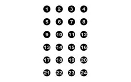 Action Target VB24100 Sighting Military Circle Paper 23" x 35" Black/White 100 Per Box