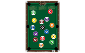 Action Target GSPOOL100 Entertainment  Pool Table Paper Hanging 23" x 35" Multi-Color 100 Per Box