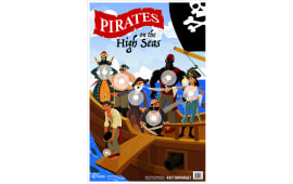 Action Target GSPIRATES100 Entertainment  Pirates/Sailor Paper Hanging 23" x 35" Multi-Color 100 Per Box