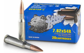 Silver Bear 7.62x54r FMJ, 174 Grain, Non-Corrosive - 500 Round Case