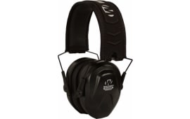 Walker's Razor Compact Passive Earmuff, Hearing Protection, Black, Ultra-Low Profile Ear Cups, GWP-CRPAS