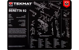 Tekmat R20BER92 Beretta 92 Ultra Premium Cleaning Mat Beretta 92 Parts Diagram 20" x 15" Black/White