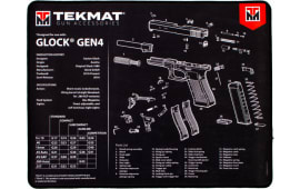Tekmat R20GLOCKG4 Glock Ultra Premium Cleaning Mat Glock Gen 4 Parts Diagram 20" x 15" Black/White