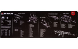 Tekmat R44AR15 AR-15 Ultra Premium Cleaning Mat AR-15 Parts Diagram 44" x 15" Black/White