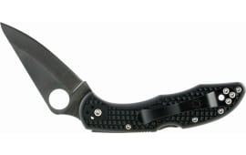 Spyderco C11PBK Delica 4  2.88" Folding Drop Point Plain VG-10 SS Blade/Black  Textured FRN Handle Includes Pocket Clip