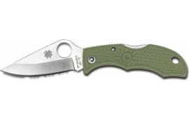 Spyderco LFGP3 Lady Bug Folder Plain Edge VG-10 Clip Point FRN Foliage Green