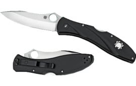 Spyderco C66PBK3 Centofante 3  3.14" Folding Drop Point Plain VG-10 SS Blade Black FRN Handle Includes Pocket Clip