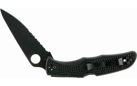 Spyderco C10PSBBK Endura Folder 3.75" VG-10 Stainless Steel TiCN Black Clip Point Fiberglass Reinforced Nylon Black