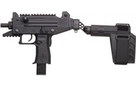 IWI UZI PRO Semi Automatic Pistol 4.5" Barrel 9mm 25 Round -  Black Poly w/ Brace - UPP9SB 