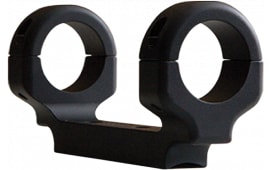 DNZ 11280 1-Pc Base & Ring Combo For Ruger American Short Action Black Matte Finish 1" Rings Medium