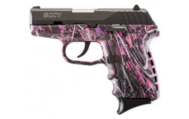 SCCY CPX2CBMG CPX-2 9mm Pistol, Black Nitride Slide on Muddy Girl Camo, DAO 10+1 w/ 2 Mags