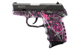 SCCY CPX1CBMG CPX-1 9mm Pistol, w/ Safety, Black Nitride Slide on Muddy Girl Camo, DAO 10+1 w/ 2 Mags
