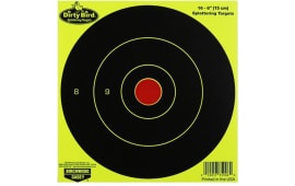 Birchwood Casey 35906 Dirty Bird  6" Bullseye Paper Hanging Pistol/Rifle Black/Yellow 16 Per Pkg