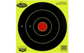 Birchwood Casey 35950 Dirty Bird  Bullseye Paper Hanging Pistol/Rifle Black/Yellow 50 Per Pkg