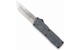 CobraTec Knives CFCTLWTNS Lightweight  3.25" OTF Tanto Plain D2 Steel Blade/Carbon Fiber Aluminum Handle Includes Pocket Clip