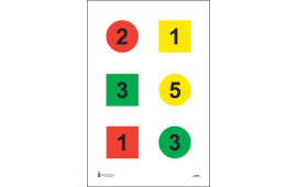 Action Target DT4A100 Training Discretionary Command Circle/Square Paper 23" x 35" Multi-Color 100 Per Box