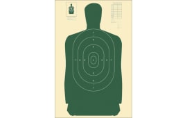 Action Target B27SGREEN100 Qualification Standard Silhouette Paper Hanging 24" x 45" Green/White 100 Per Box