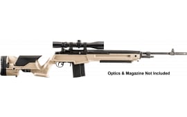Archangel AAM1ADT Precision Stock  Desert Tan Synthetic Fixed with Adjustable Cheek Riser for Springfield M1A, M14