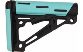 Hogue 13440 OverMolded Collapsible Buttstock Aqua OverMolded Rubber Black AR-15, M16 with Mil-Spec Tube (Tube Not Included)