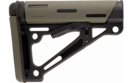 Hogue 15250 OverMolded Collapsible Buttstock OD Green OverMolded Rubber Black Synthetic AR-15, M16, M4