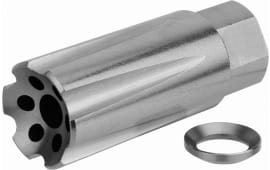 TacFire MZ1020SS Linear Compensator Stainless Steel with 1/2"-28 tpi Threads, 2.05" OAL & 0.87" Diameter for 5.56x45mm NATO AR-15