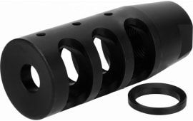 TacFire MZ1002N Compact Compensator Black Nitride Steel with 1/2"-28 tpi Threads & 2.50" OAL for 5.56x45mm NATO AR-15