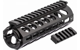Firefield FF34053 Edge Handguard 6.62" 2- Piece Keymod, Carbine Style Made of 6061-T6 Aluminum with Black Matte Finish for AR-15