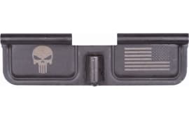 Spikes SED7005 Ejection Port Door AR-15 Laser-Engraved Punisher Steel Black