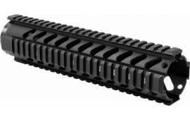 Aim Sports MT061 AR Handguard  10" Mid-Length Style Made of Aluminum with Black Anodized Finish & Quad Rail