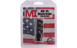Midwest Industries MIARMB1 Muzzle Brake  Black Phosphate Steel with 1/2"-28 tpi Threads for 223 Rem, 5.56x45mm NATO AR-Platform