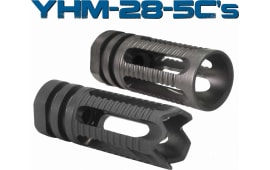 Yankee Hill 28-5C1 Phantom Flash Hider 5.56mm Smooth Endcuts 1/2"-28 TPI Black