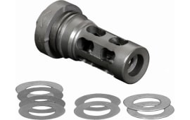Yankee Hill 4302MB24A QD Light Tactical Muzzle Brake made of Black Finish Steel with 5/8"-24 tpi Threads for 30 Cal AR-Platform