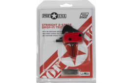 Patriot Ordnance Factory 01510 Drop-In  Two-Stage Curved Trigger with 3.50 lbs Draw Weight & Black/Red Finish for AR-Platform