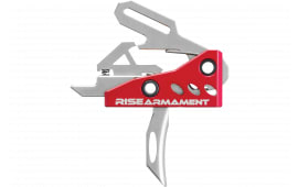 Rise Armament RA535APT Advanced Performance Trigger AR Style Steel/Aluminum Silver/Red Hardcoat Anodized 3.5 lbs