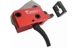 Timney Triggers 682 PCC Trigger  Two-Stage Curved Trigger with 2 lbs Draw Weight & Black/Red Finish for AR-Platform