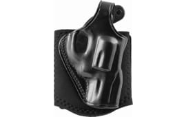 Galco AG118B Ankle Glove Holster Fits Ankles up to 13" Ruger SP101 2.25" Steerhide Black
