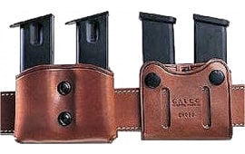 Galco DMC22 DMC Mag Carrier Double Tan Leather Belt Loop 1.50"-1.75" Compatible With Glock 31 Mags Ambidextrous