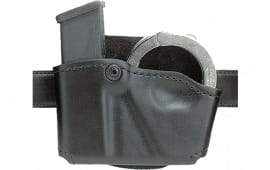 Safariland 5738321 Cuff/Magazine Pouch Fits Beretta 8045F Black Leather Belt Clip Mount
