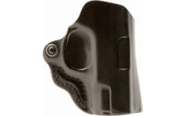 DeSantis Gunhide 019BAL7Z0 Mini Scabbard  OWB Black Leather Belt Slide Fits S&W M&P Compact 9/40 3.50" Barrel