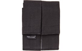 Bulldog Wmagl Double Magazine Holder w/Belt Loop Velcro-Close Nylon Black