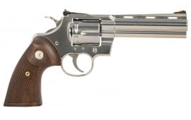 Colt Defense PYTHONSP5WTS Python .357MAG 5" SS Adjustable Sight Walnut Revolver